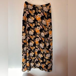 Maxi Skirt High Waisted Floral Print